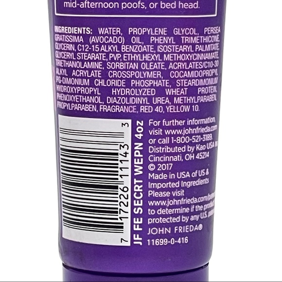 3 Pack John Frieda Frizz Ease Secret Weapon Touch Up Creme 4 oz Smoothes Calms - Picture 5 of 6